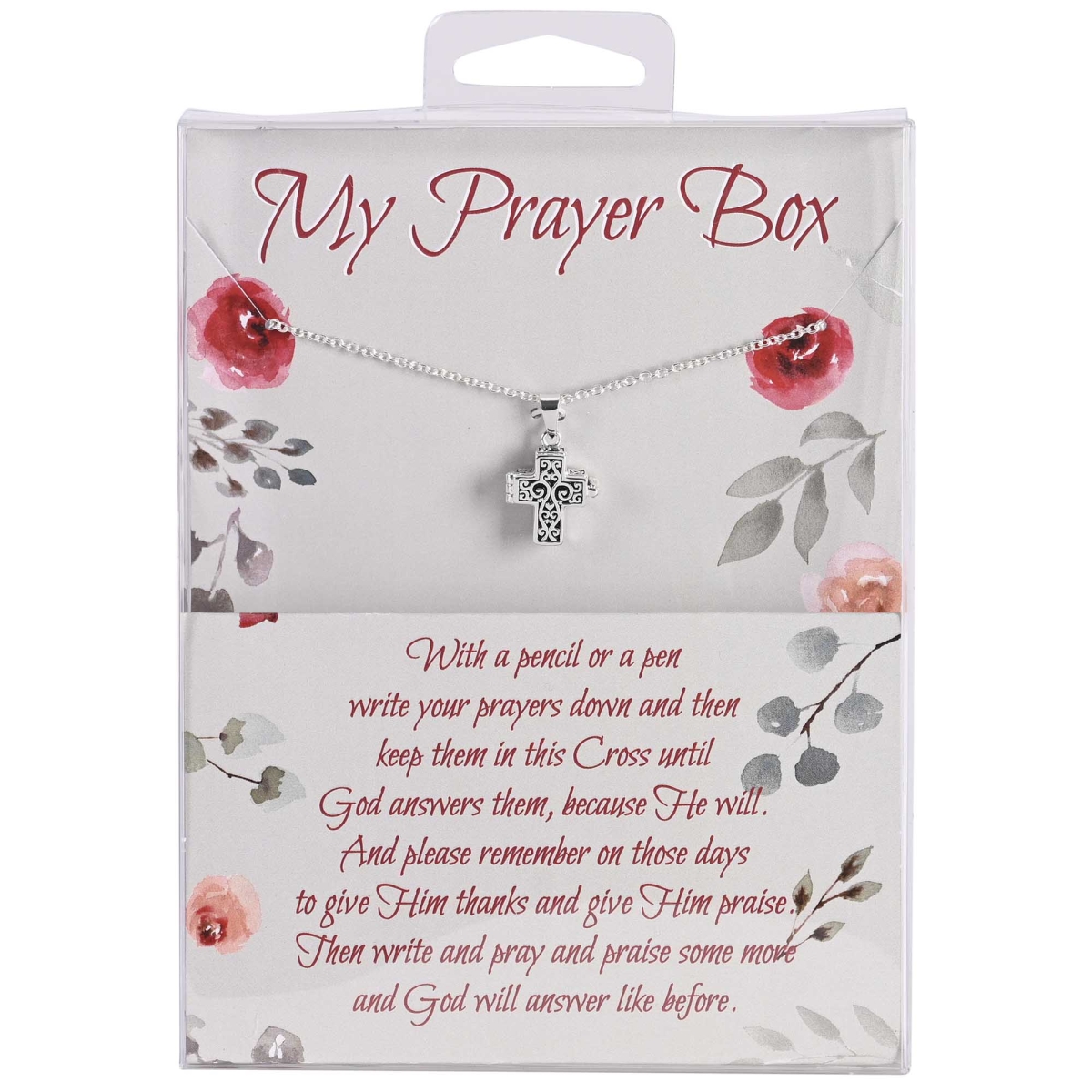35-8121 Necklace My Prayer Box Cross