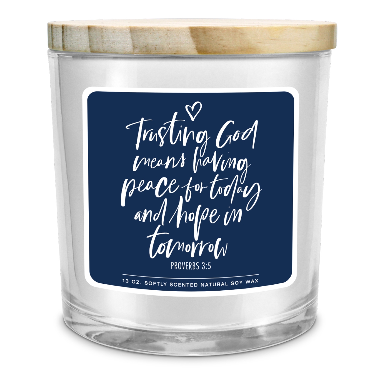 35005 Soy Candle Trusting God Means Peace 13Oz