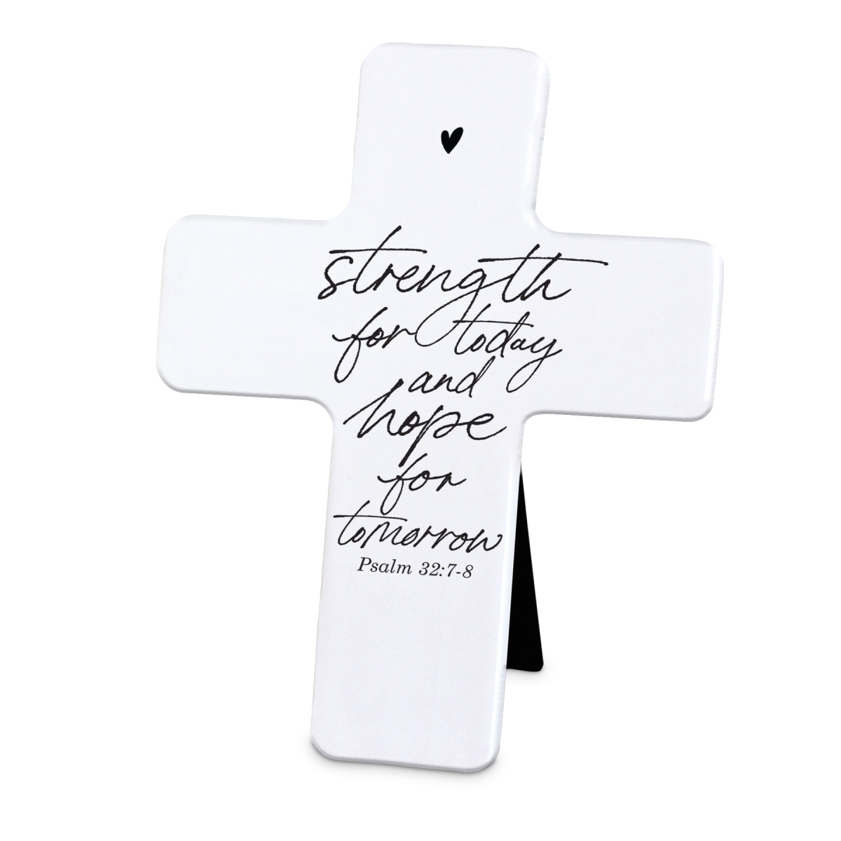 11719 Tabletop Cross Strength For Today White