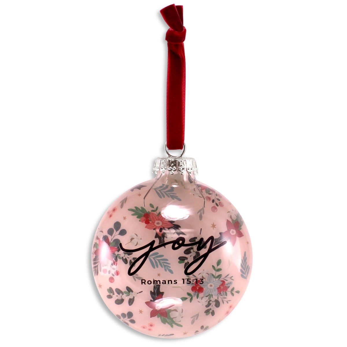 12348 Christmas Ornament Half Dome Print Joy