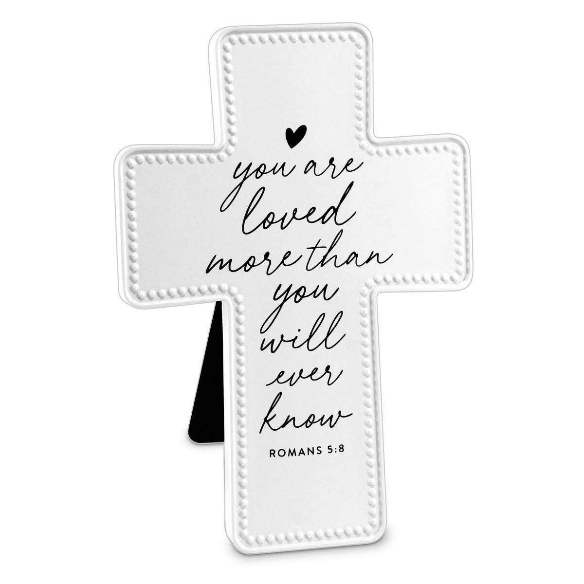 11459 Tabletop Cross You Are Loved White
