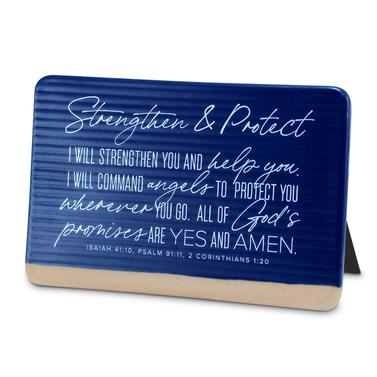 40480 Tabletop Plaque Strengthen Protect Blue
