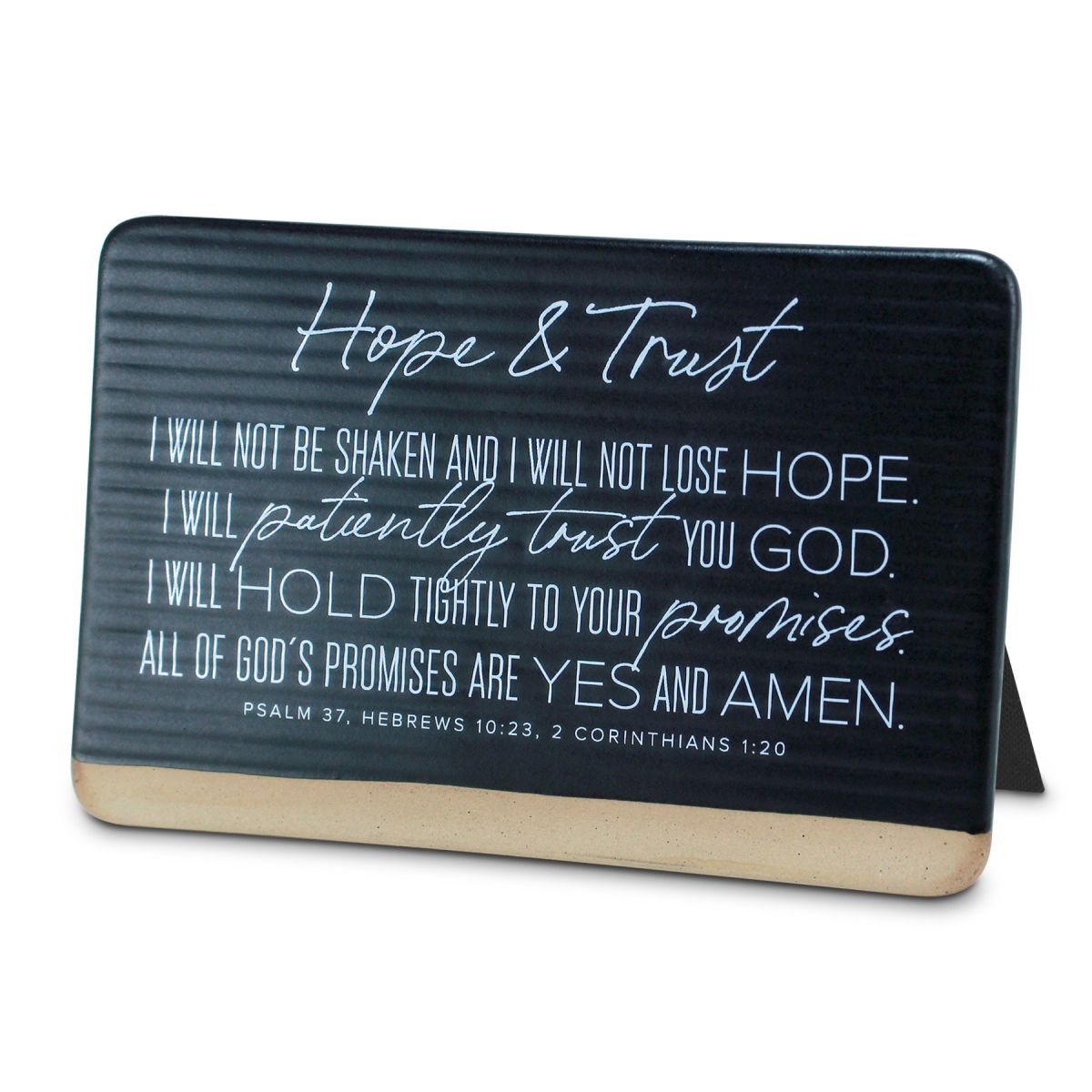 40482 Tabletop Plaque Hope Trust Dark Brown