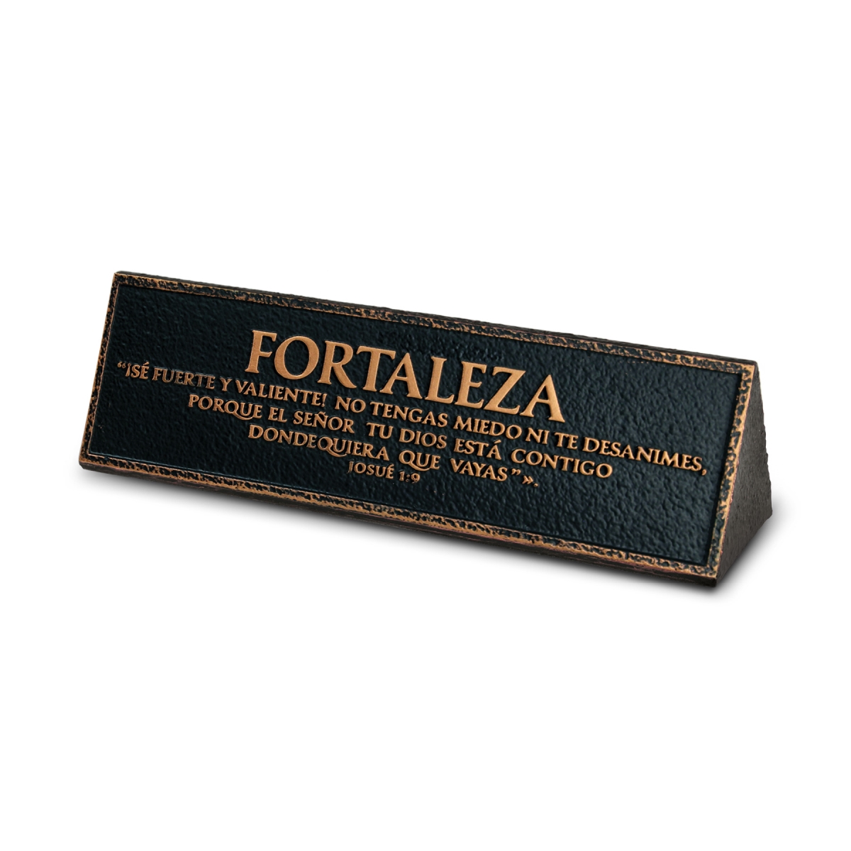 17964 Plaque Spanish Fortaleza Josue 1:9
