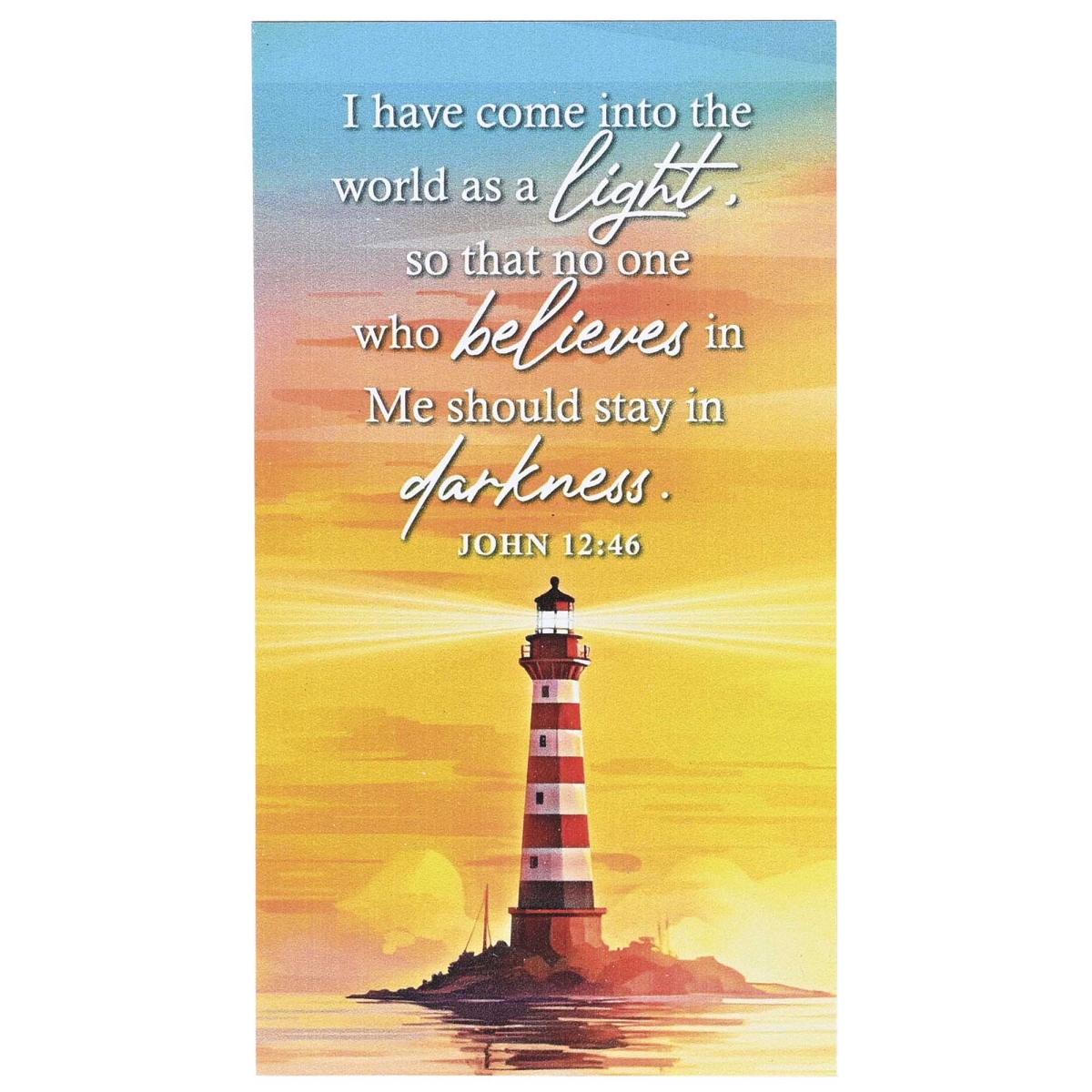 MAG-1050 Magnet Lighthouse John 12:46 2.75x5