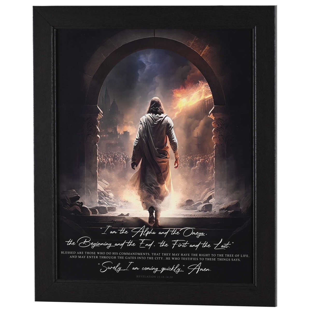 Picture of Dicksons 62CB-1620-846 Framed Wall Art Surely I Am Coming 16x20