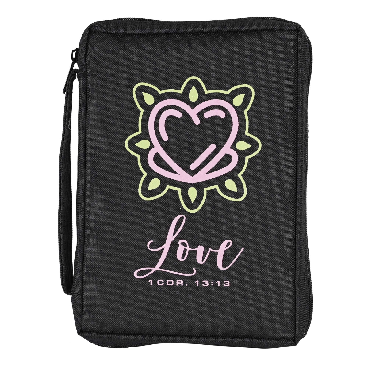 BCK-L1019 Bible Case Heart Love 1 Cor. 13:13 Lrg