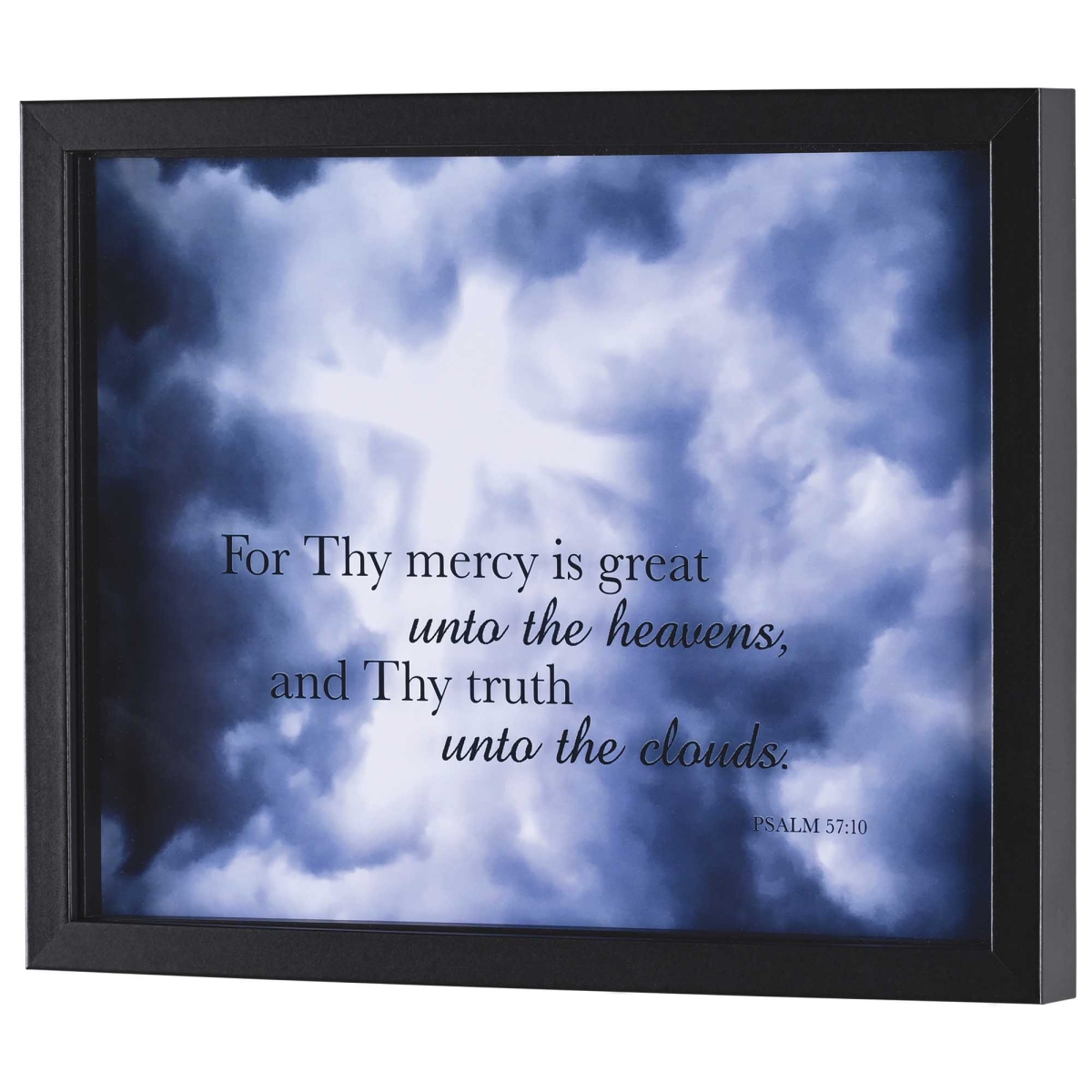FRMWDBL-1411-76 Framed Wall Art Thy Mercy Is Great 14x11