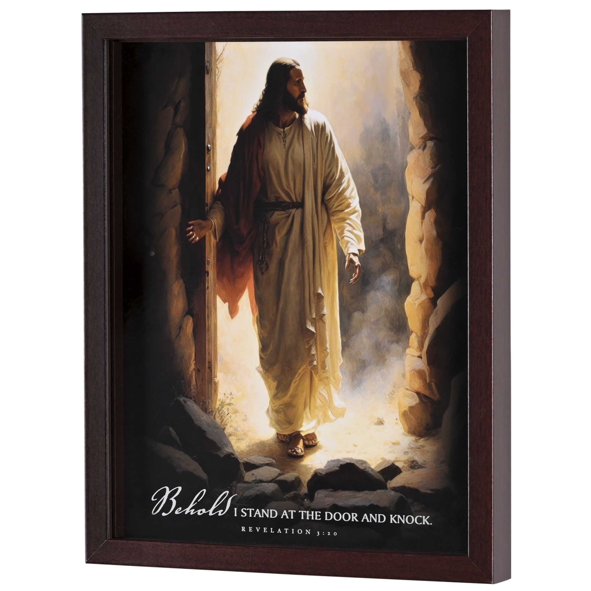 FRMWDWAL-1114-44 Framed Wall Art Christ Hearts Door 11x14