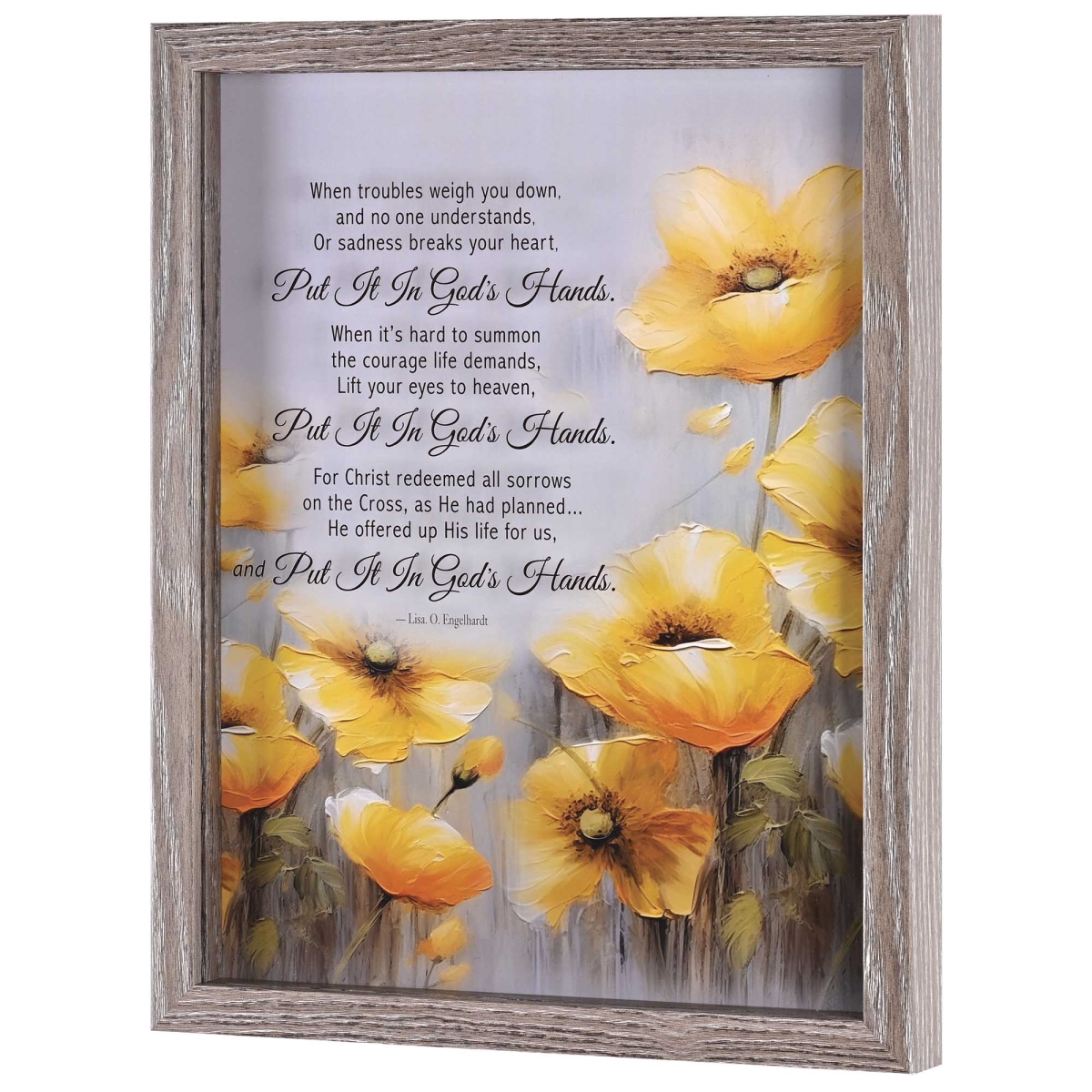 FRMWDWG-1114-90 Framed Wall Art Put In Gods Hands 11x14