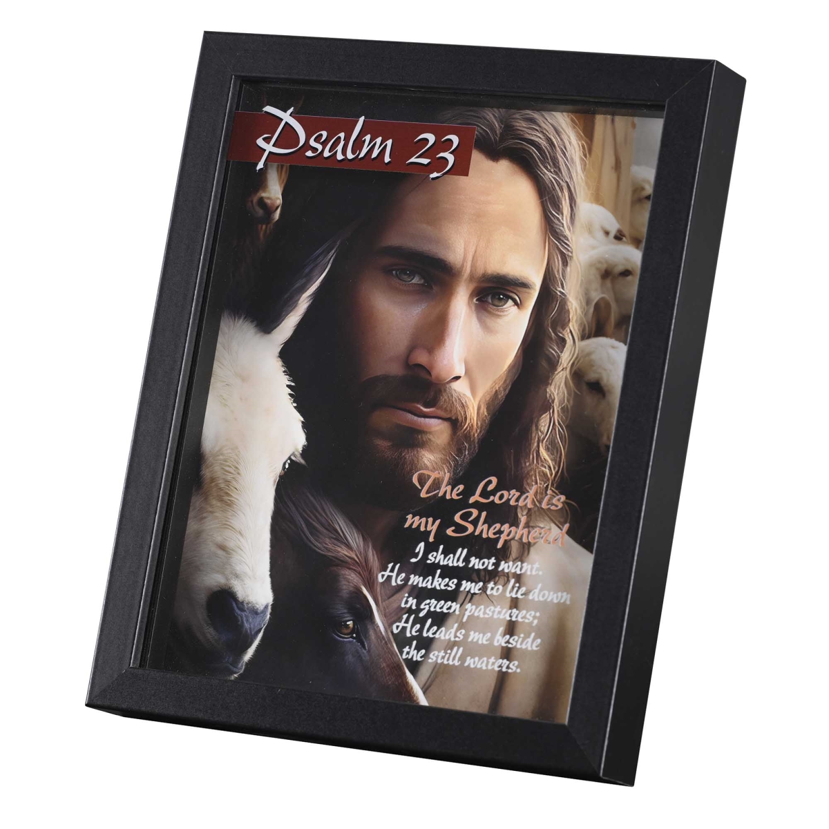 FRMWDBL-810-107 Framed Art Psalm 23 8x10