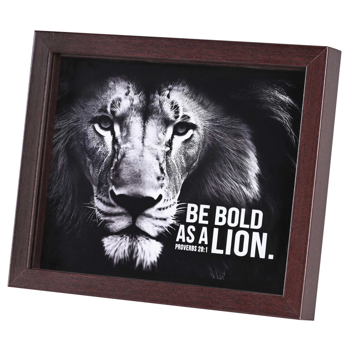 FRMWDWAL-108-23 Framed Art Be Bold As A Lion 10x8