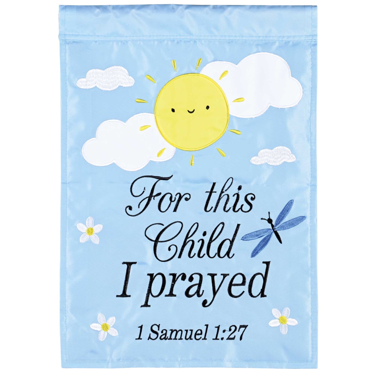 FLAG-2149 Flag For This Child I Prayed Blue 13x18