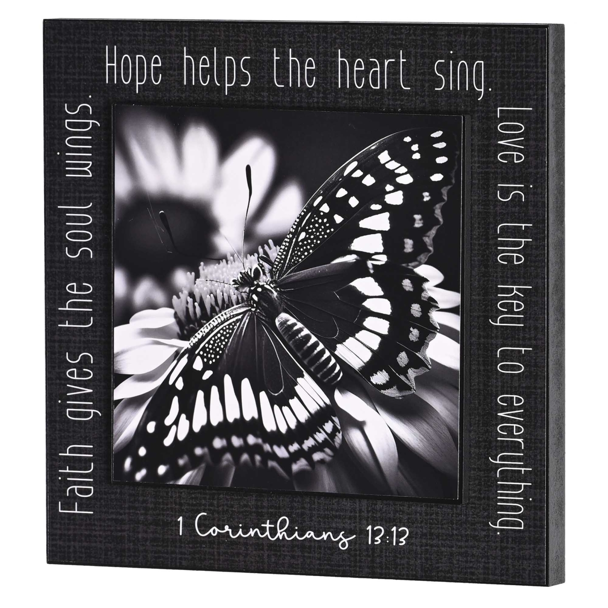Picture of Dicksons SPLK1010-379 Stacked Wall Plaque Butterfly Faith Hope