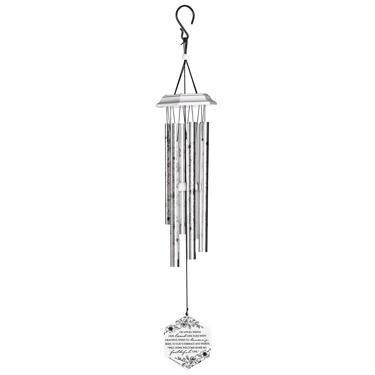 WCA-501 Windchime Iron Sail Angels Wings White
