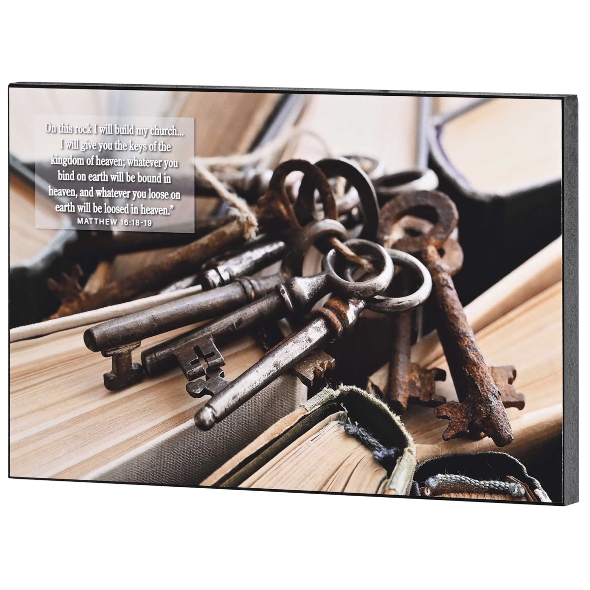 PLK128-382 Wall Plaque Keys To Life Matthew 16:19