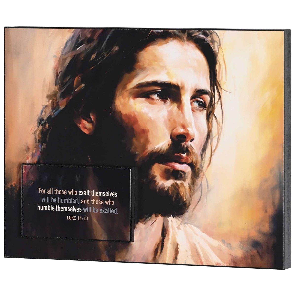 Picture of Dicksons SPLK1310-377 Stacked Wall Plaque For All Luke 14:11