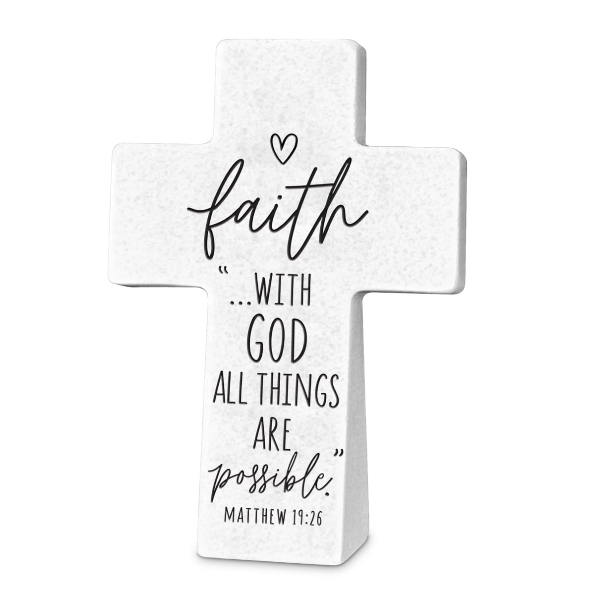 11405 Tabletop Cross Faith Resin Wedge-Base
