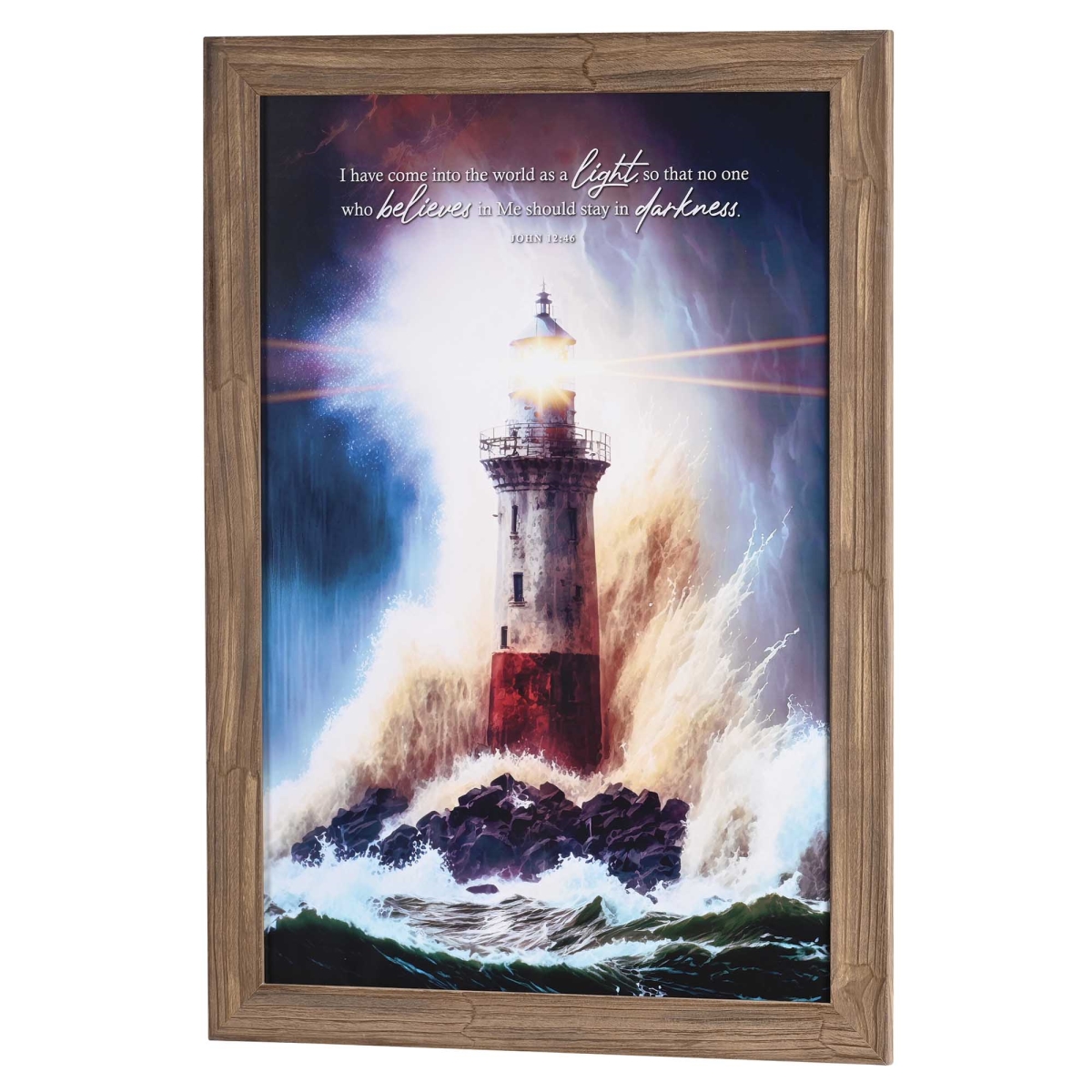 Picture of Dicksons 28BW-2030-852 Framed Wall Art Stormy Lighthouse