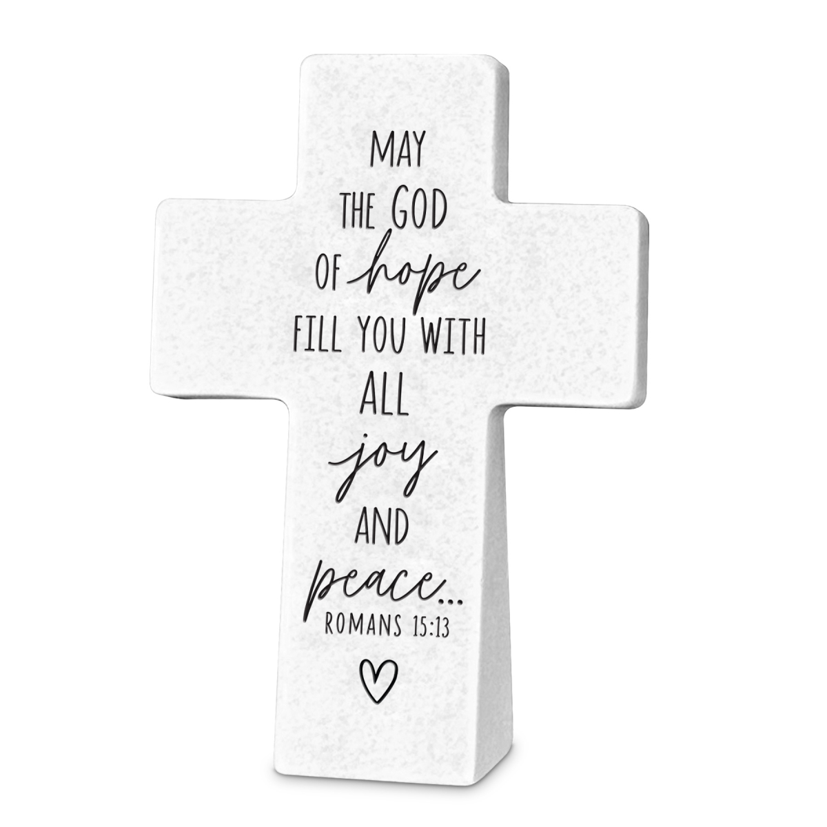 11407 Tabletop Cross Hope Resin Wedge-Base