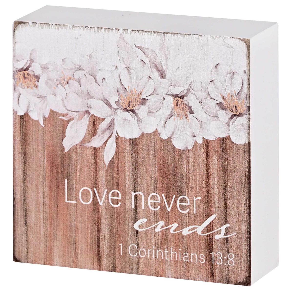 TPLK33-257 Tabletop Plaque Love Never Ends 3x3