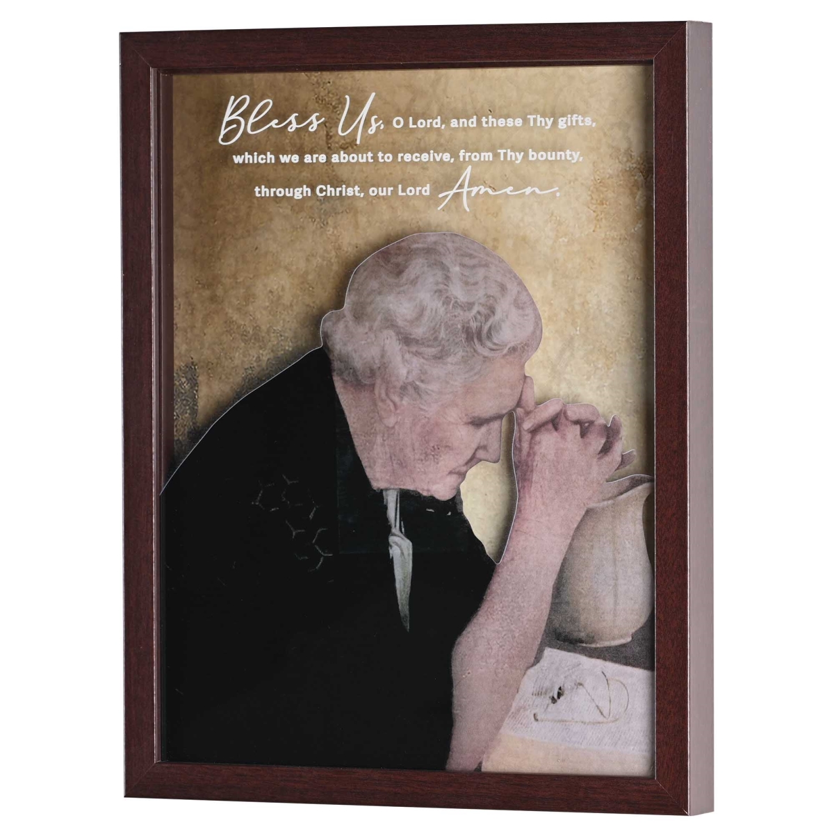 FRMWDWAL-1114-45 Framed Wall Art Gratitude Mock Etch