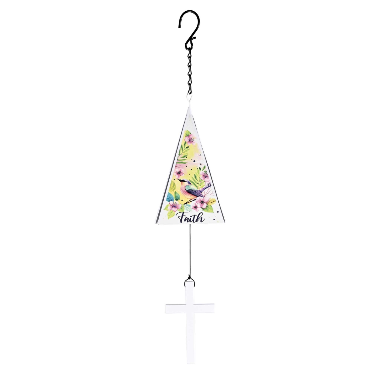 WCA-402 Windchime Iron Sail Faith Hope Bird