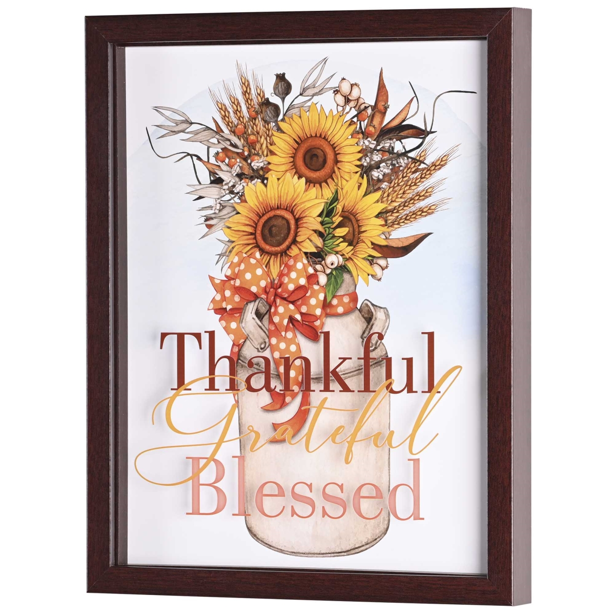 FRMWDWAL-1114-47 Framed WallArt Thankful Grateful Blessed