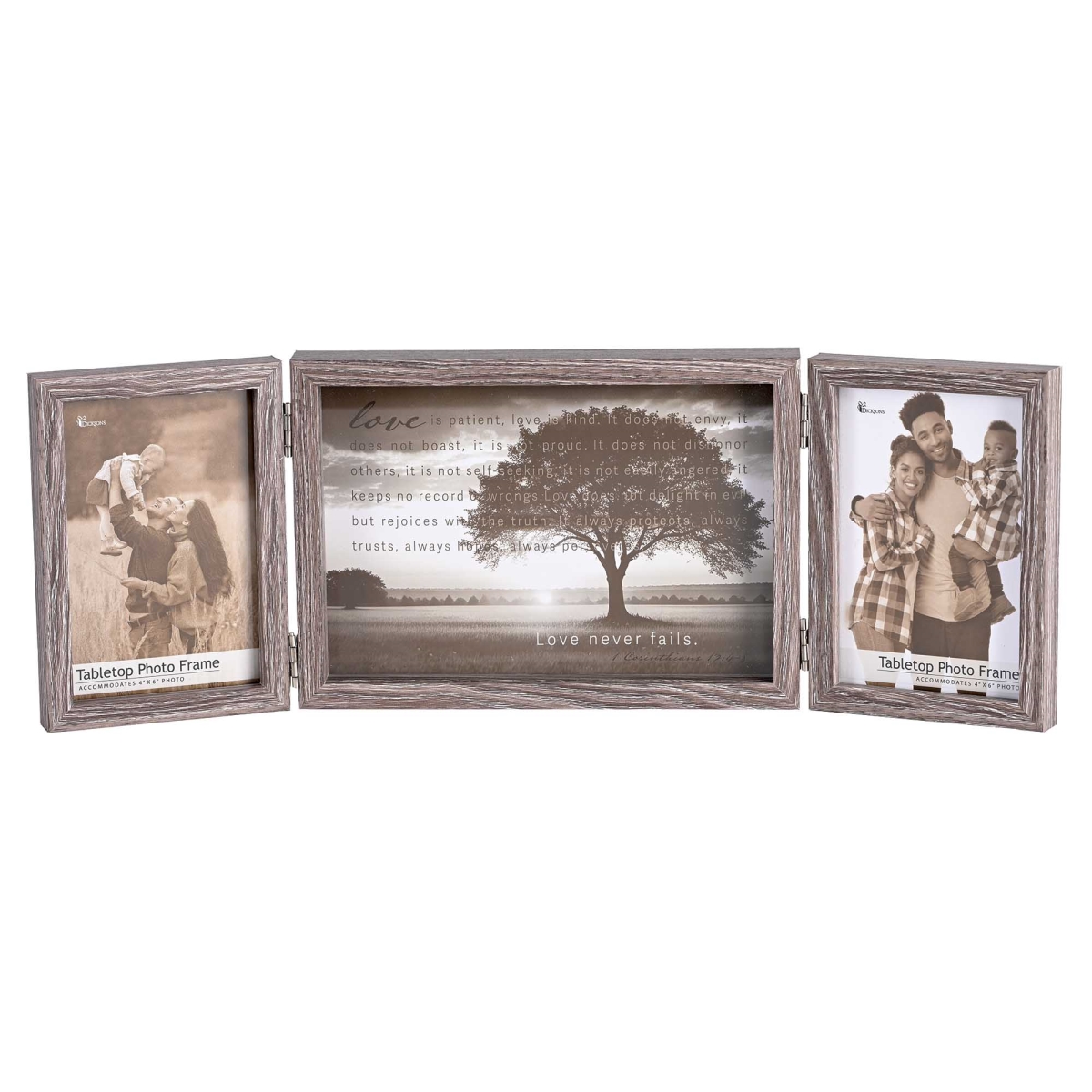 Picture of Dicksons PF1230GR-3-10 Triple Photo Frame Love Never Fails