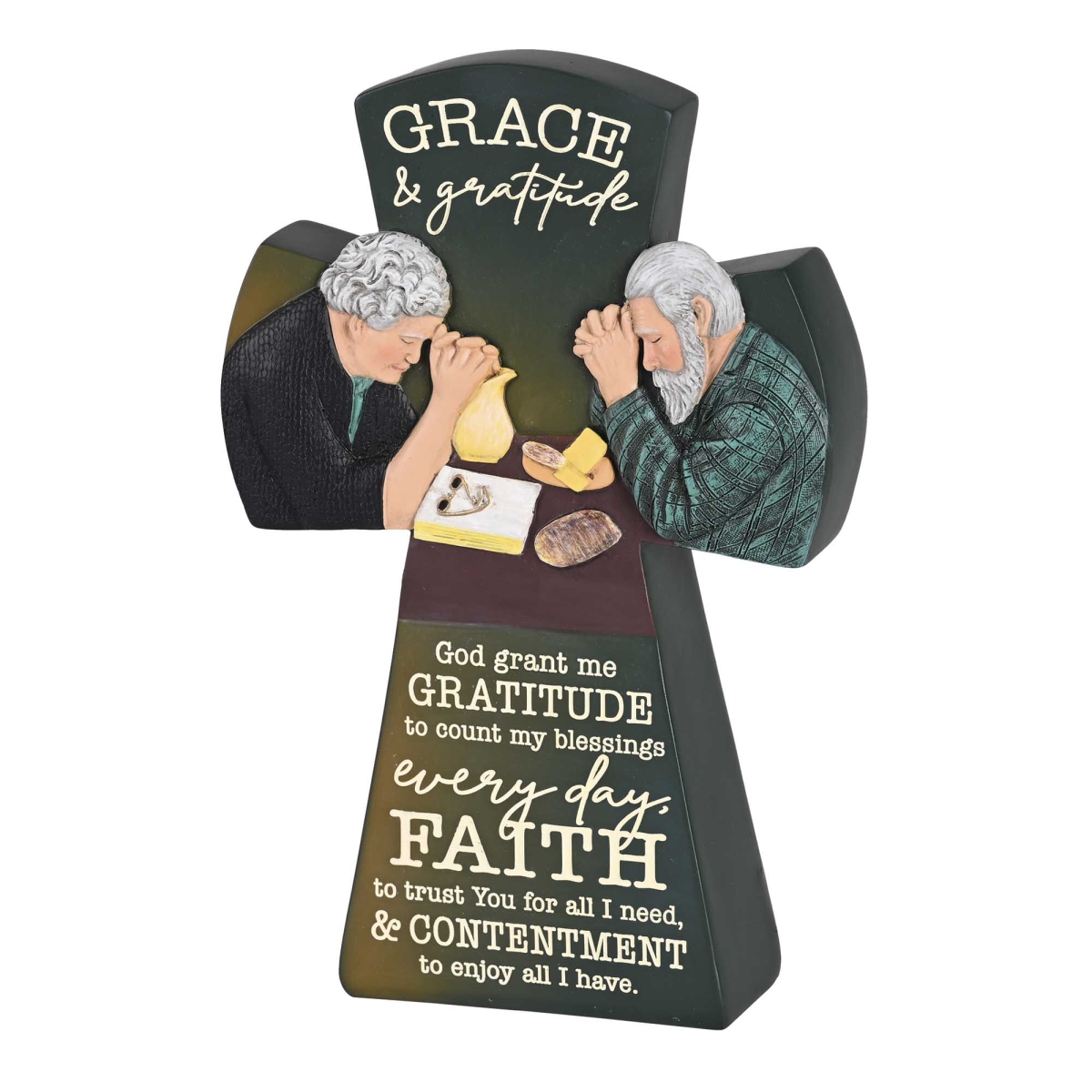 TTCR-362 Tabletop Cross Grace Gratitude Prayer