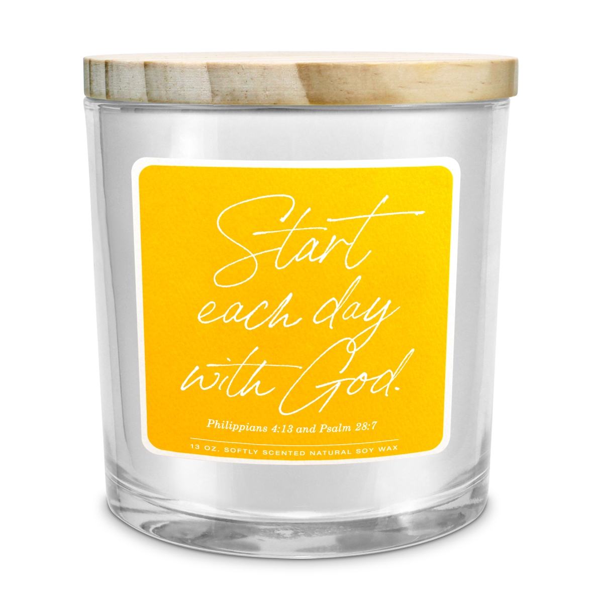 35034 Soy Candle Start Each Day With God 13Oz
