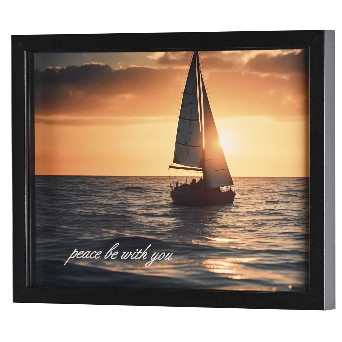 FRMWDBL-1411-79 Framed Wall Art Peace Be With You 14x11