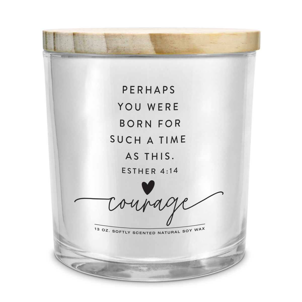 35037 Soy Candle Courage Esther 4:14 13Oz