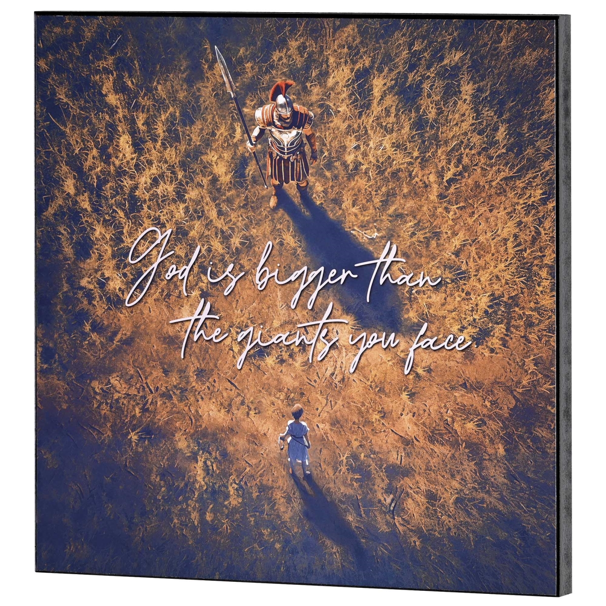PLK1212-385 Wall Plaque God Is Bigger 12x12