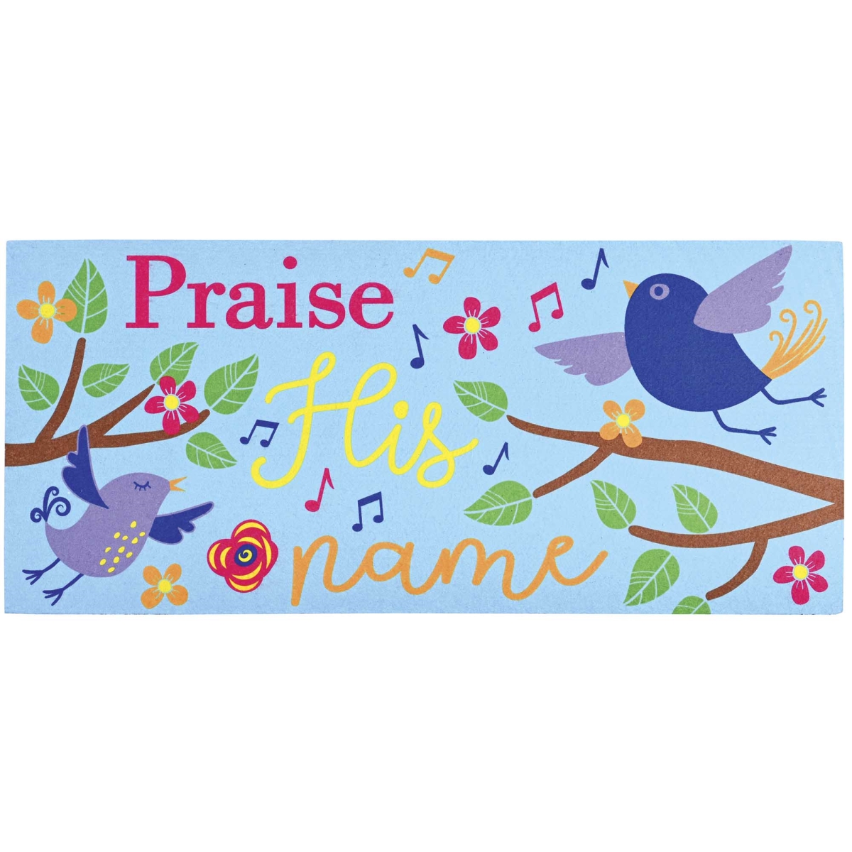 DMI-2153 Doormat Insert Birds Praise His Name