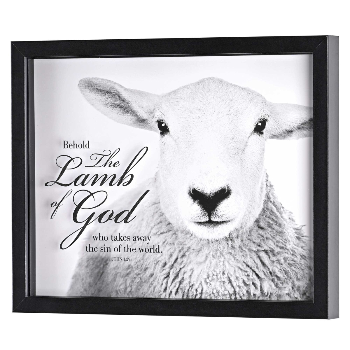 FRMWDBL-1411-80 Framed Wall Art Behold The Lamb Of God