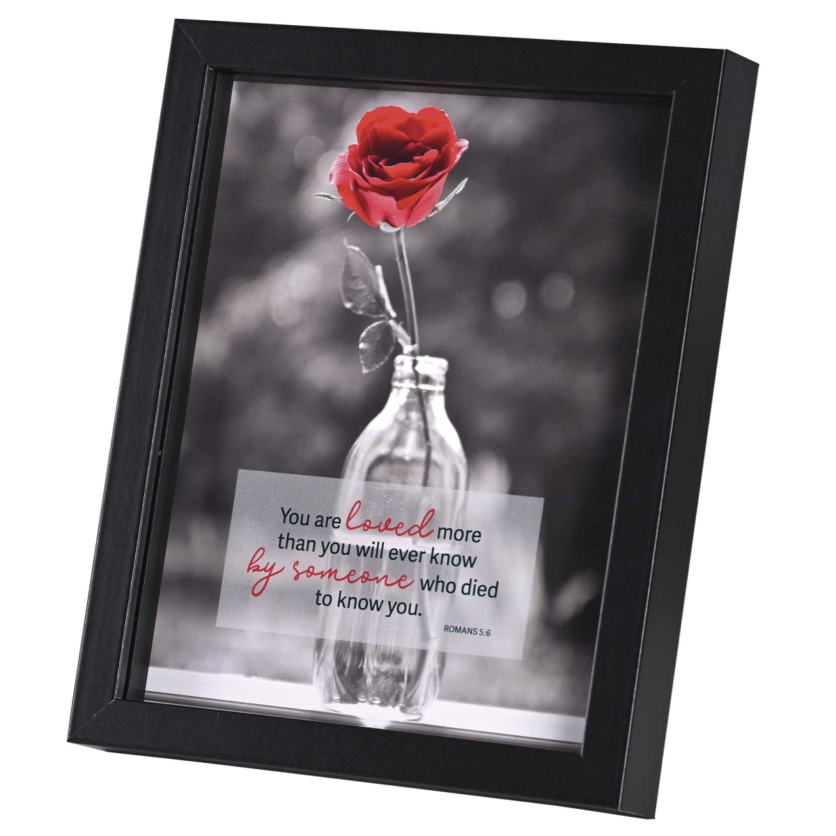 FRMWDBL-810-109 Framed Wall Art You Are Loved Romans 5:6