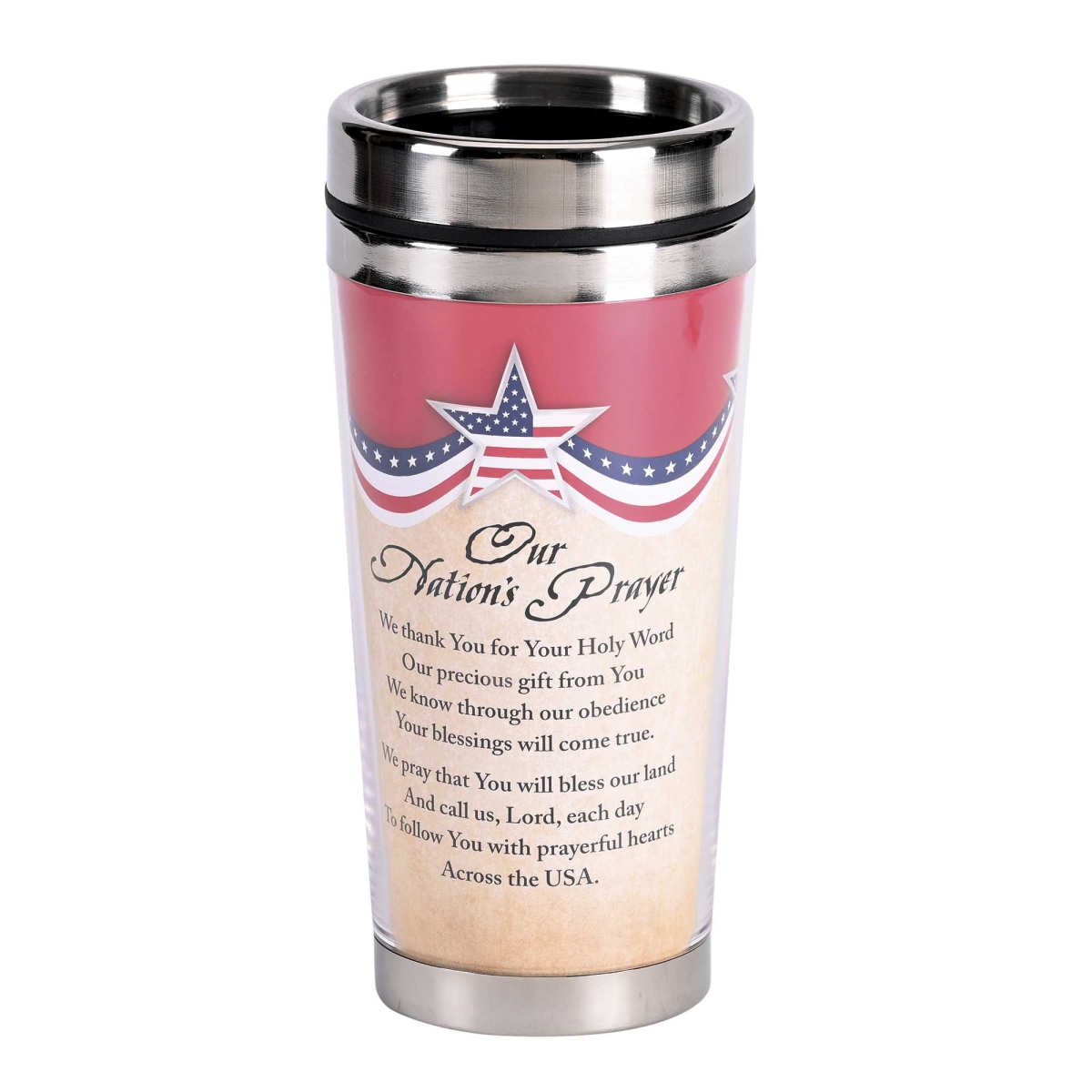 Picture of Dicksons SSMUG-385 Travel Mug Our Nations Prayer 16 Oz