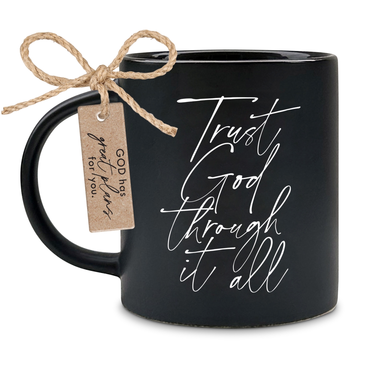 Picture of LCP 18476 Mug Black Trust God Through It All 18 Oz