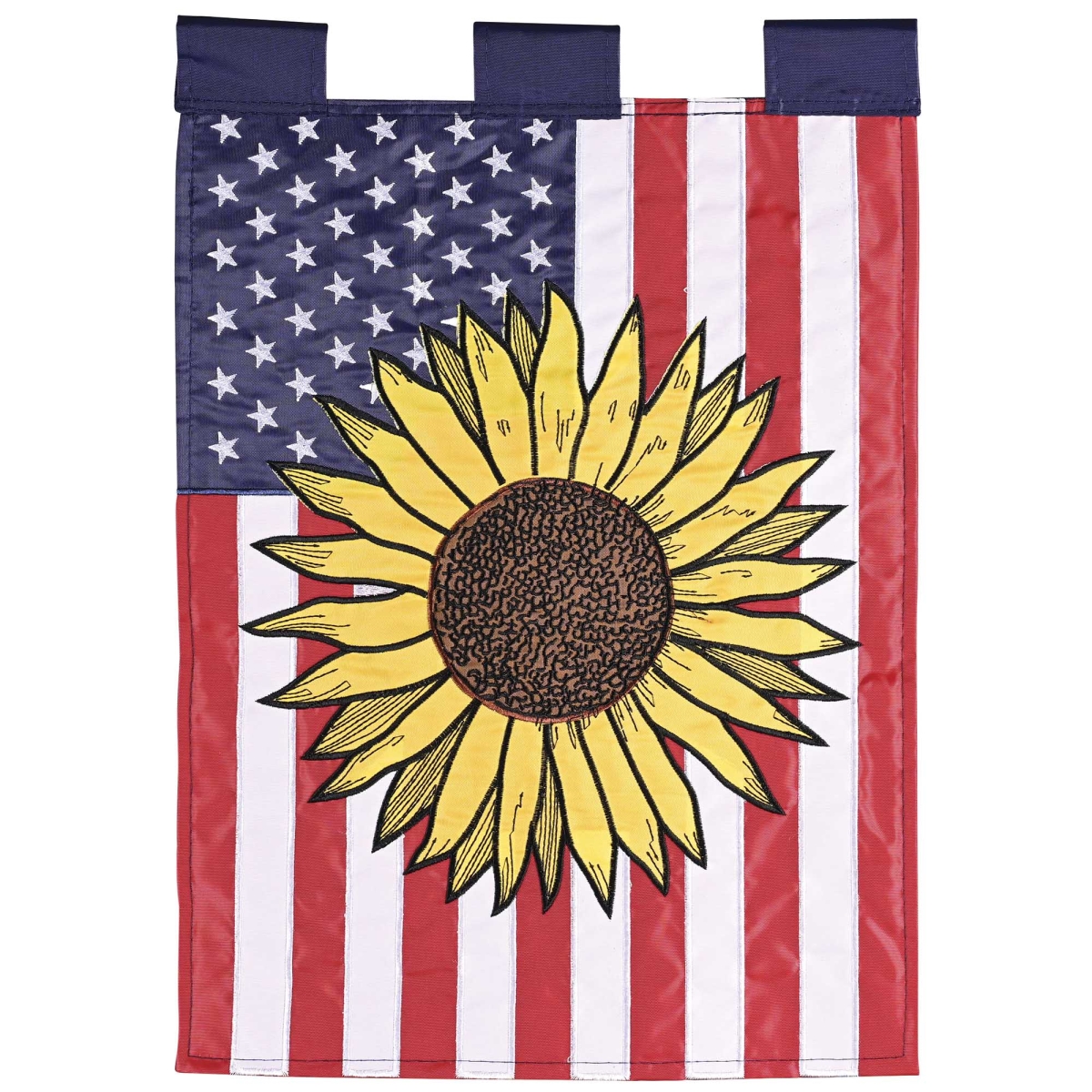M011966 Flag Patriotic Sunflower 13x18