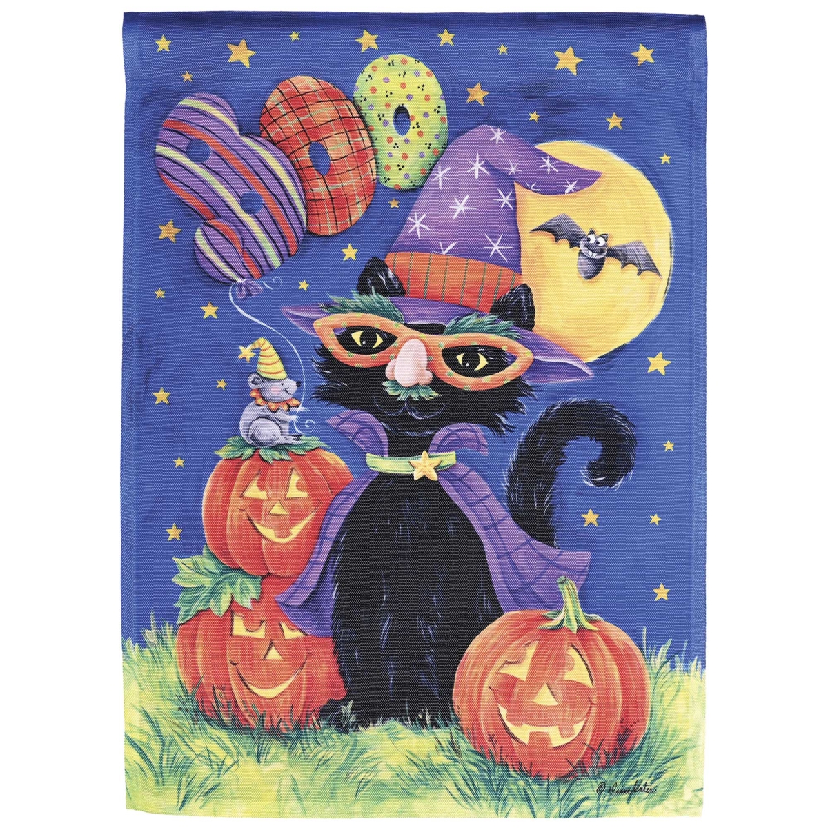 M080277 Flag Boo Black Cat 13x18
