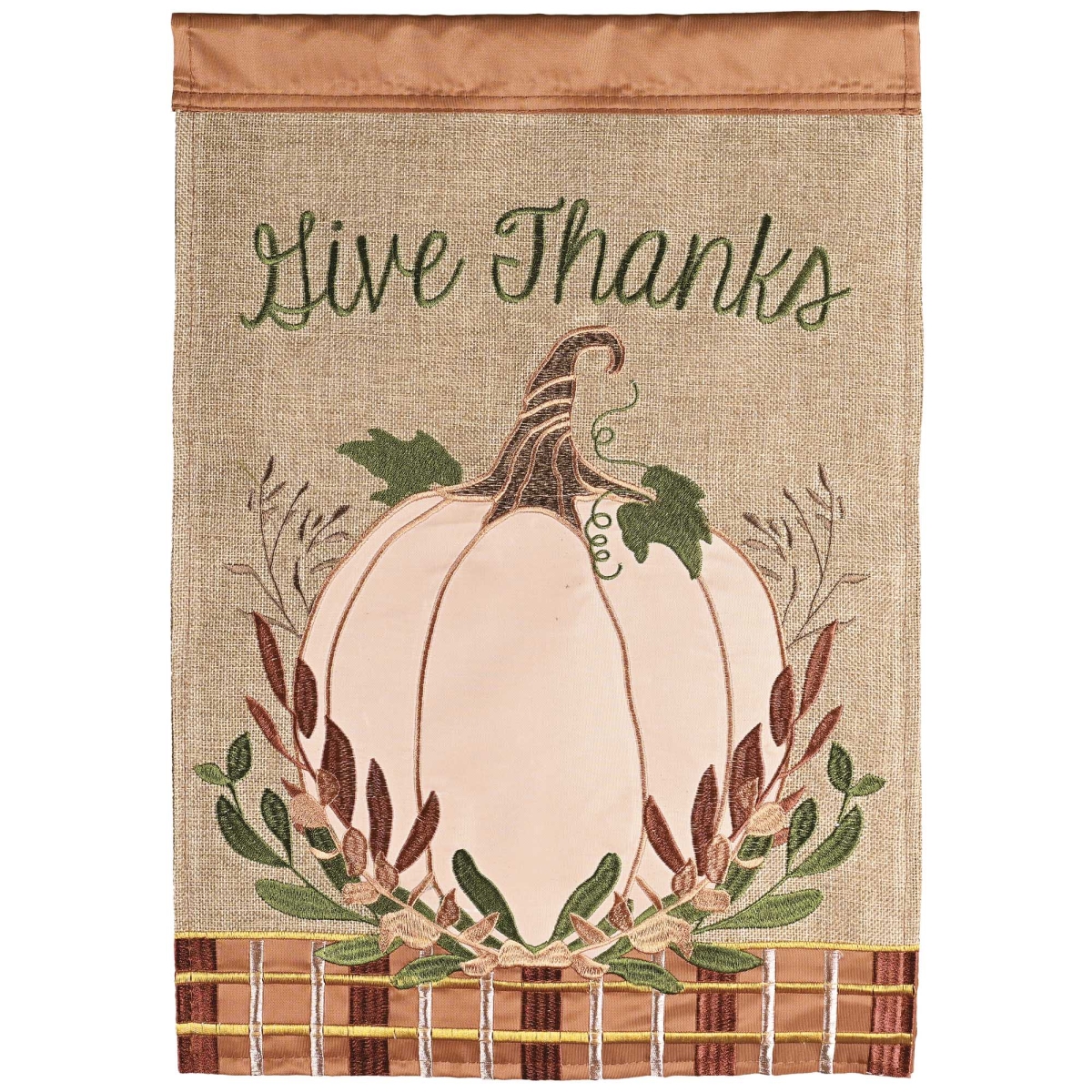 M011979 Flag Pumpkin Give Thanks 13x18