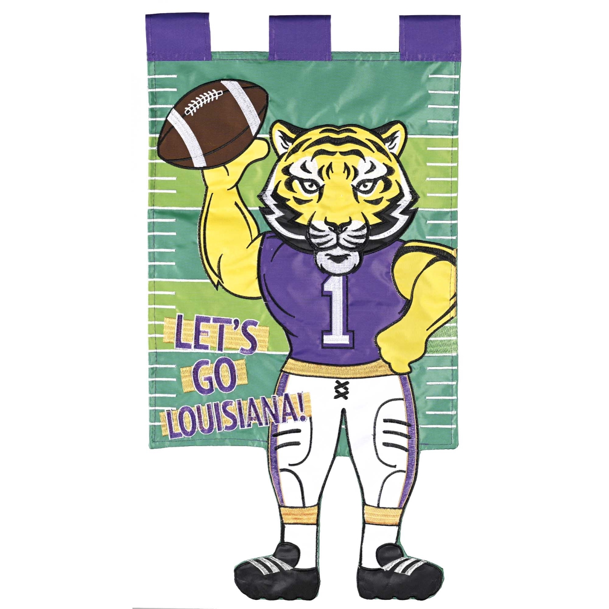 M012027 Crazy Leg Tiger Lets Go Football
