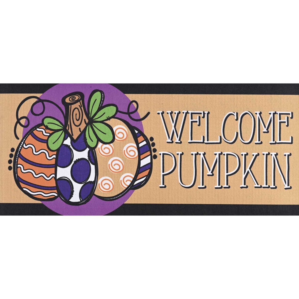 DM012021 Doormat Insert Welcome Circle Pumpkin