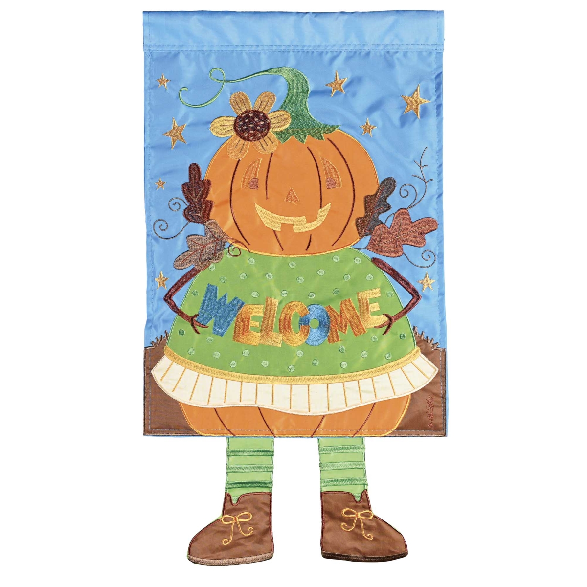 M012007 Crazy Leg Fall Pumpkin Welcome