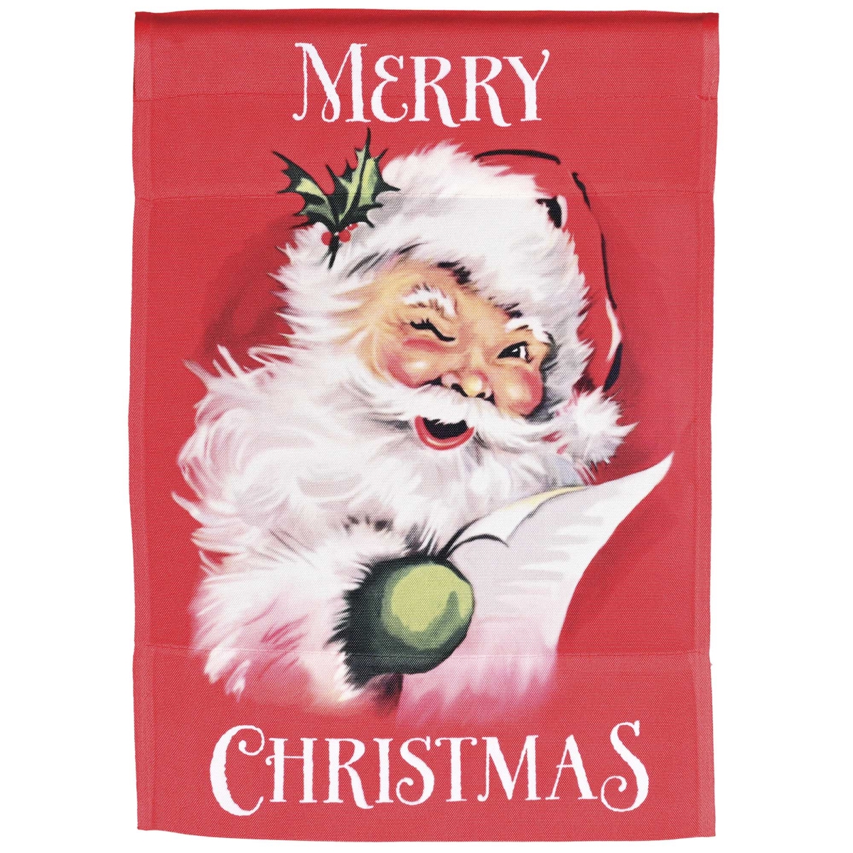 M080282 Flag Merry Christmas Santa 13x18