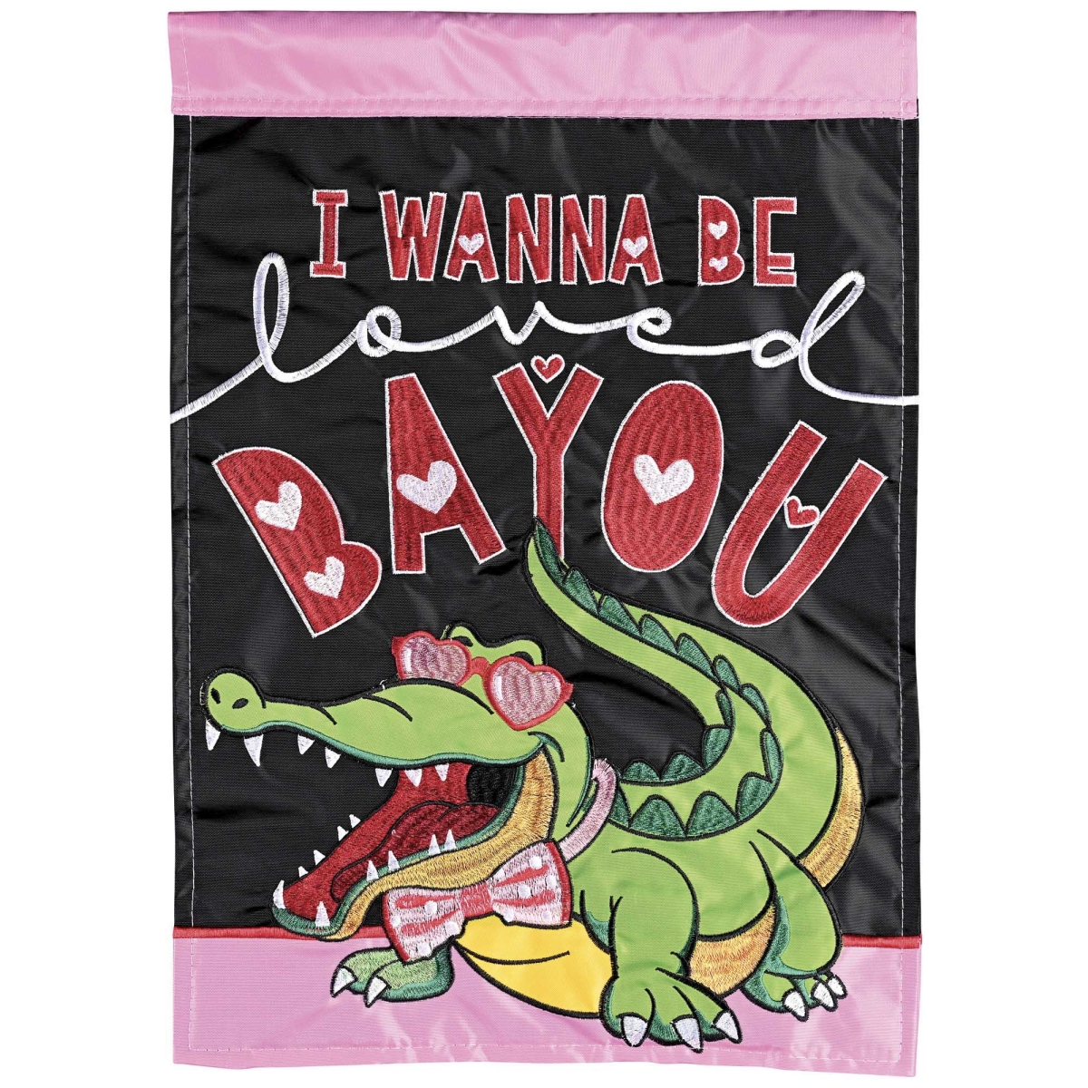 M001902 Flag Alligator I Wanna Be Loved 29x42