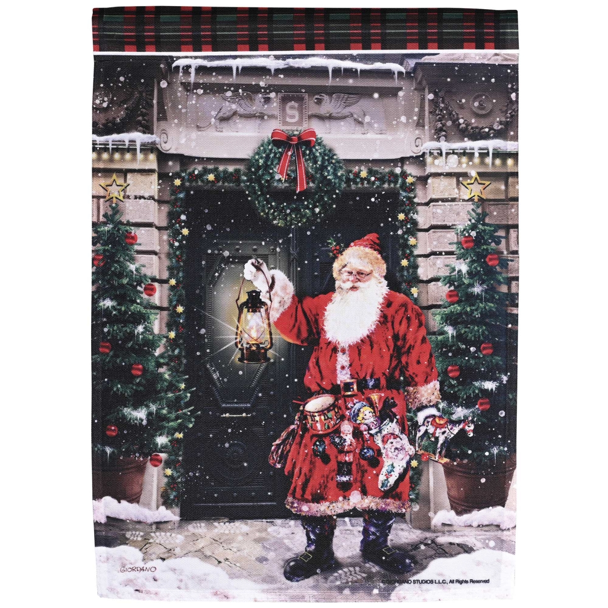 M080286 Flag Santa 13x18
