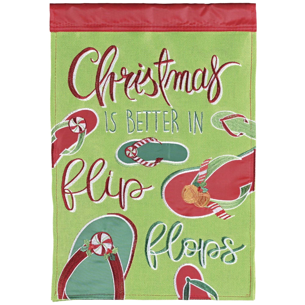 M011985 Flag Christmas In Flip Flops 13x18