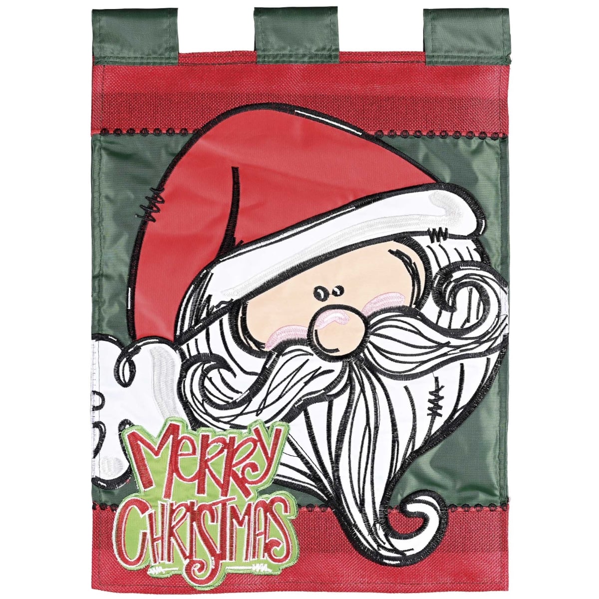 M012019 Flag Santa Merry Christmas 13x18